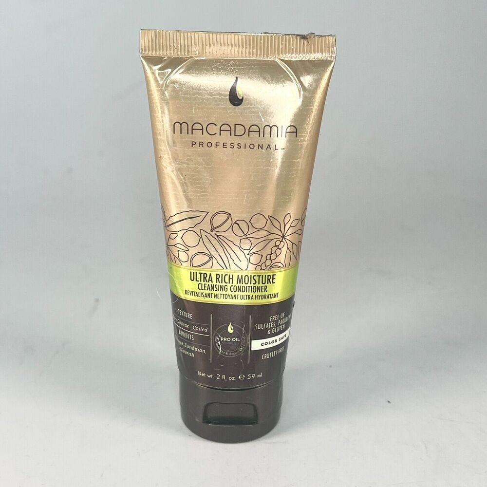 Macadamia Pro Ultra Rich Moisture Cleansing Hair Conditioner Travel 2 oz New